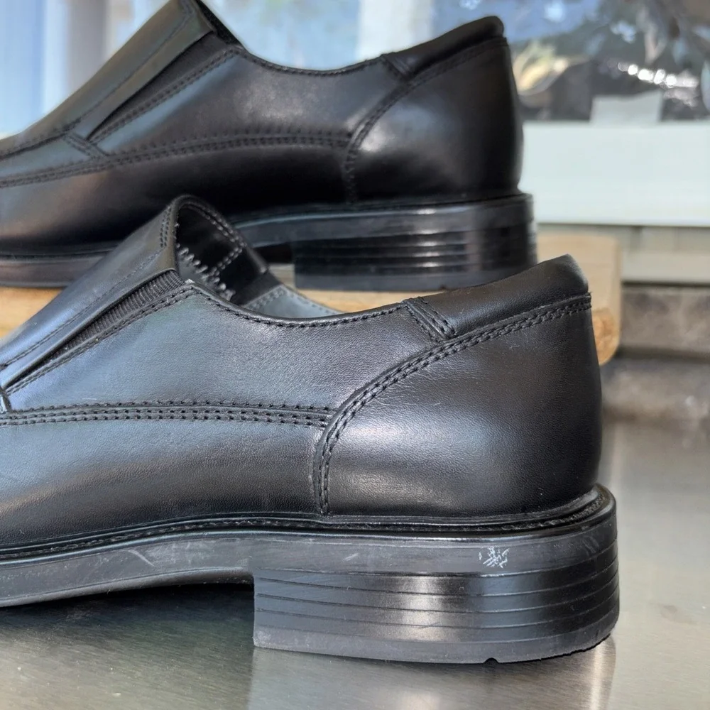 Dockers Refurbished Pro Style All Comfort Black Leather Shoes 090-3184 Men's 9.5
